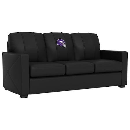 Dreamseat Silver Sofa with Minnesota Vikings Helmet Logo XZ7759001SOCDBK-PSNFL20097